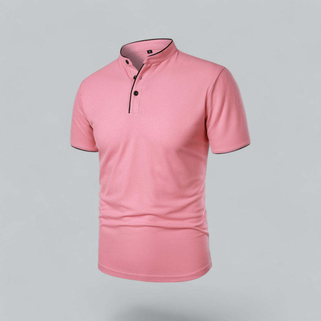 Heren Poloshirt Zonder Kraag - Comfortabel Dagelijks Dragen
