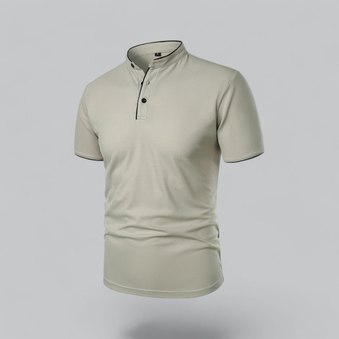 Heren Poloshirt Zonder Kraag - Comfortabel Dagelijks Dragen