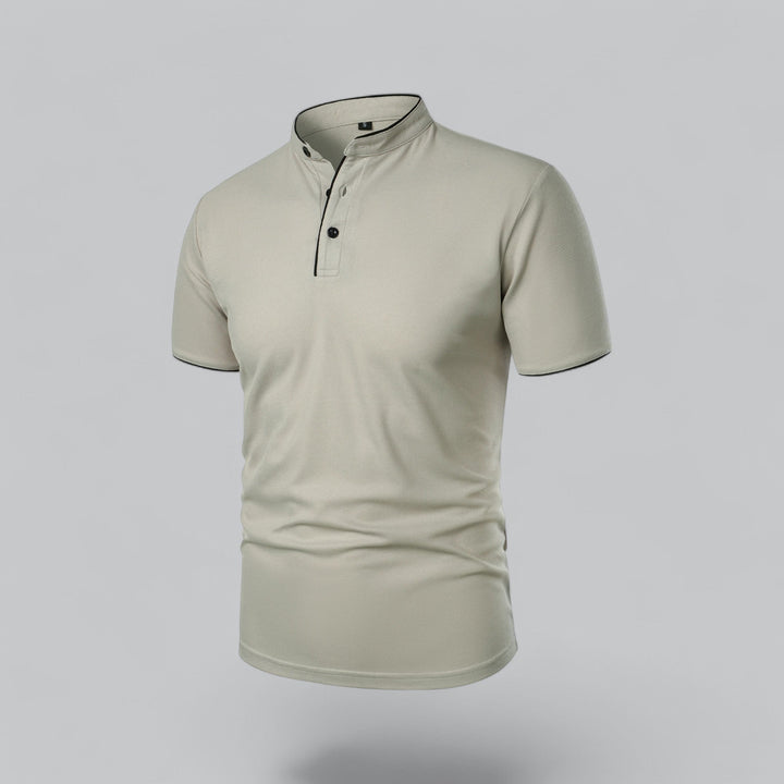 Heren Poloshirt Zonder Kraag - Comfortabel Dagelijks Dragen
