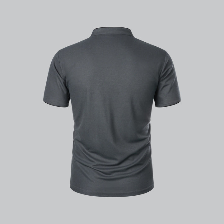 Heren Poloshirt Zonder Kraag - Comfortabel Dagelijks Dragen