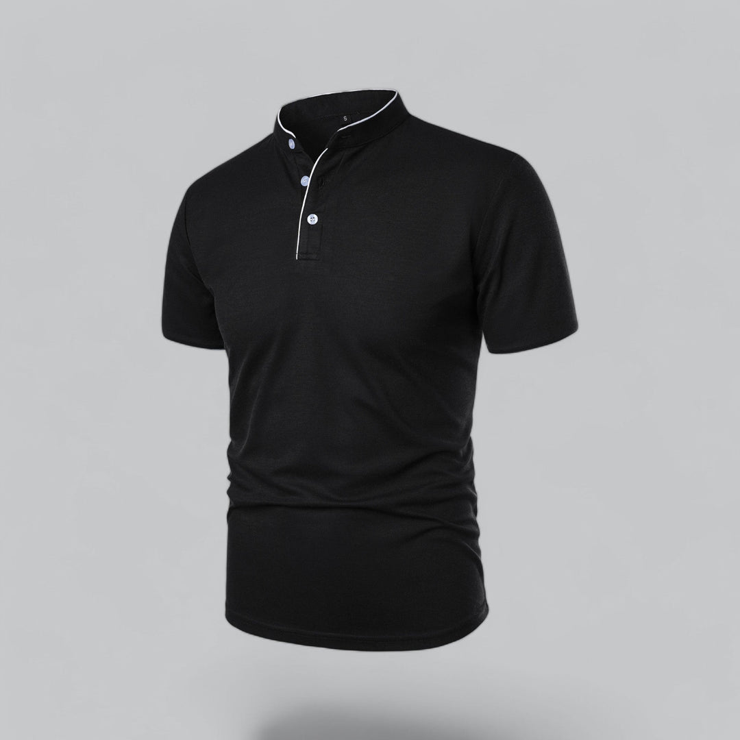 Heren Poloshirt Zonder Kraag - Comfortabel Dagelijks Dragen