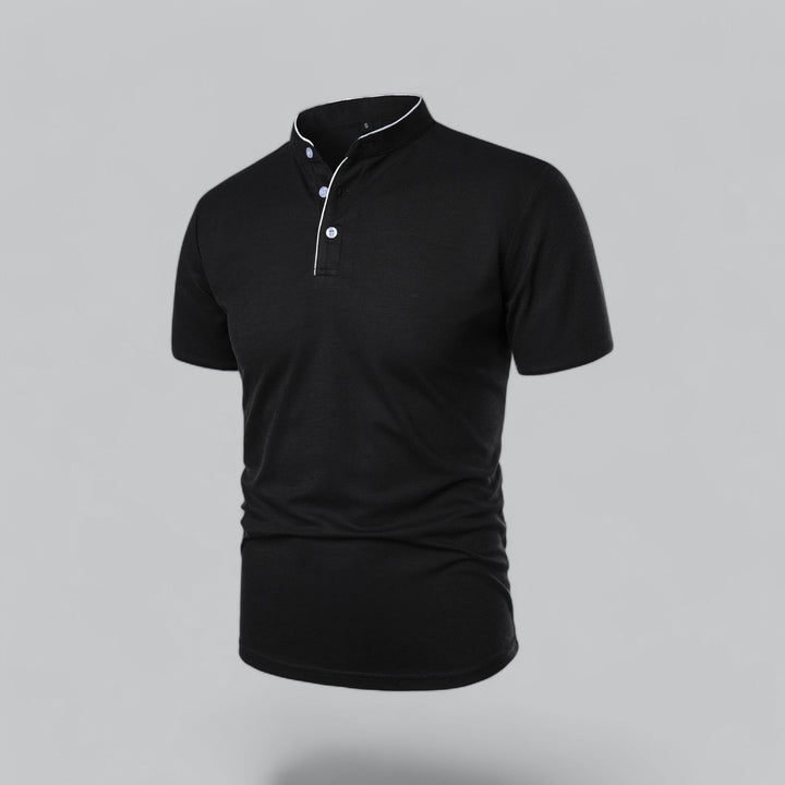 Heren Poloshirt Zonder Kraag - Comfortabel Dagelijks Dragen