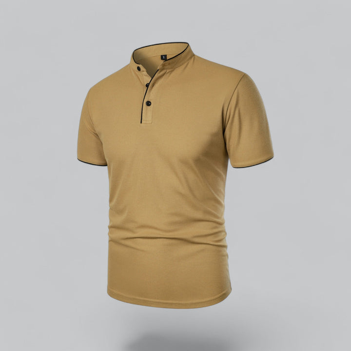 Heren Poloshirt Zonder Kraag - Comfortabel Dagelijks Dragen