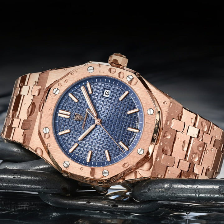 Heren Quartz Horloge Edelstaal - Klassiek Design met Datum