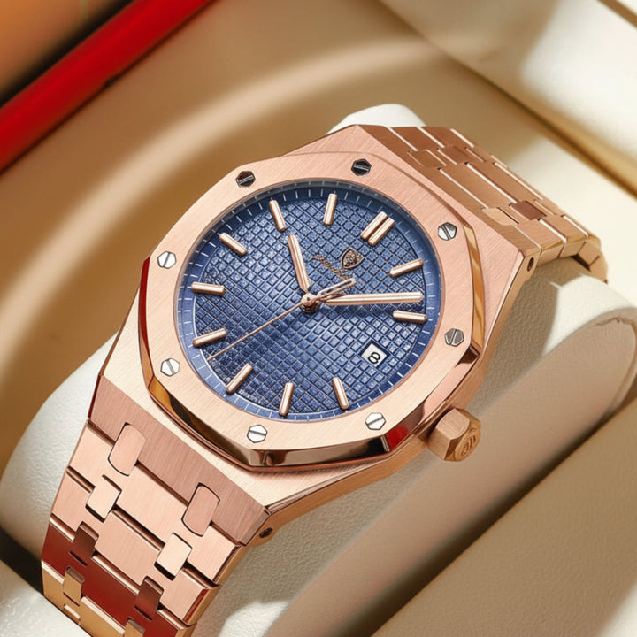 Heren Quartz Horloge Edelstaal - Klassiek Design met Datum