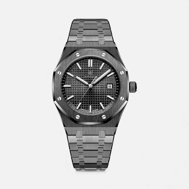 Heren Quartz Horloge Edelstaal - Klassiek Design met Datum - Zwart