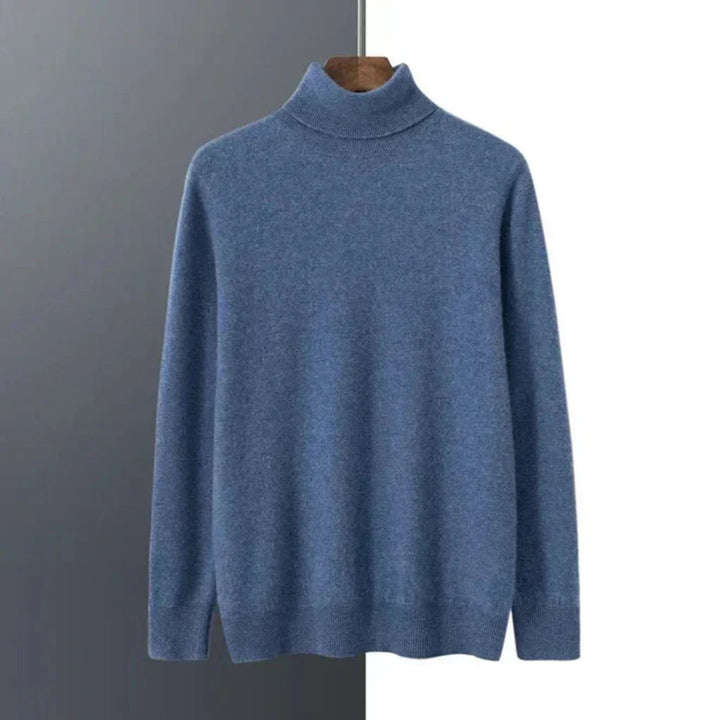 Heren Relaxed-Fit Coltrui in blauw, Comfortabele Pasvorm