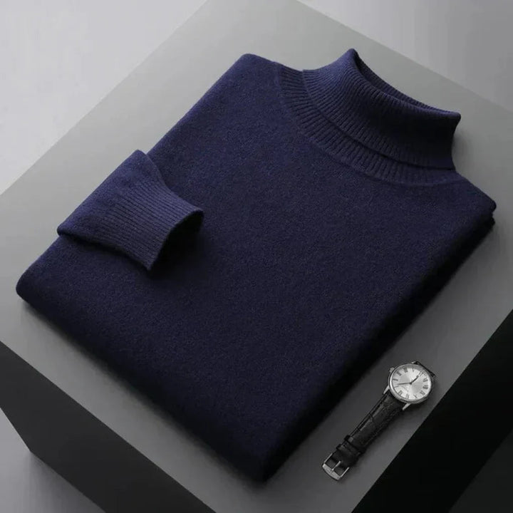 Heren Relaxed-Fit Coltrui in donkerblauw, Comfortabele Pasvorm