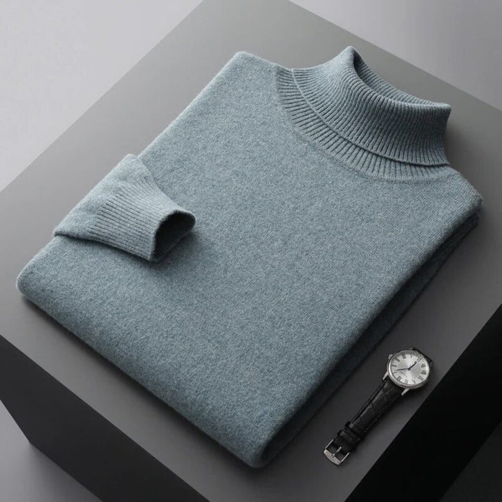 Heren Relaxed-Fit Coltrui in groen, Comfortabele Pasvorm
