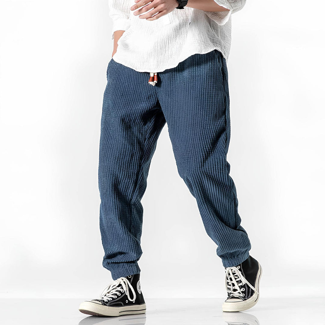 Heren Ripp-Comfort Broek - Relaxed Fit - Blauw