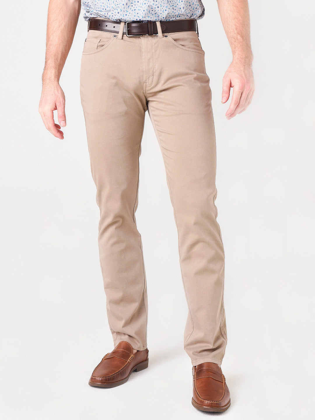 Heren Sateen Chino - Klassieke Vijfzak Broek