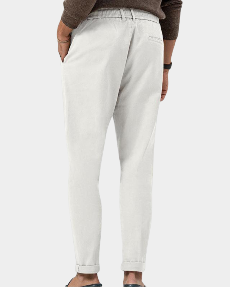 Heren Slim-Fit Bundfaltenbrock - Klassiek modern