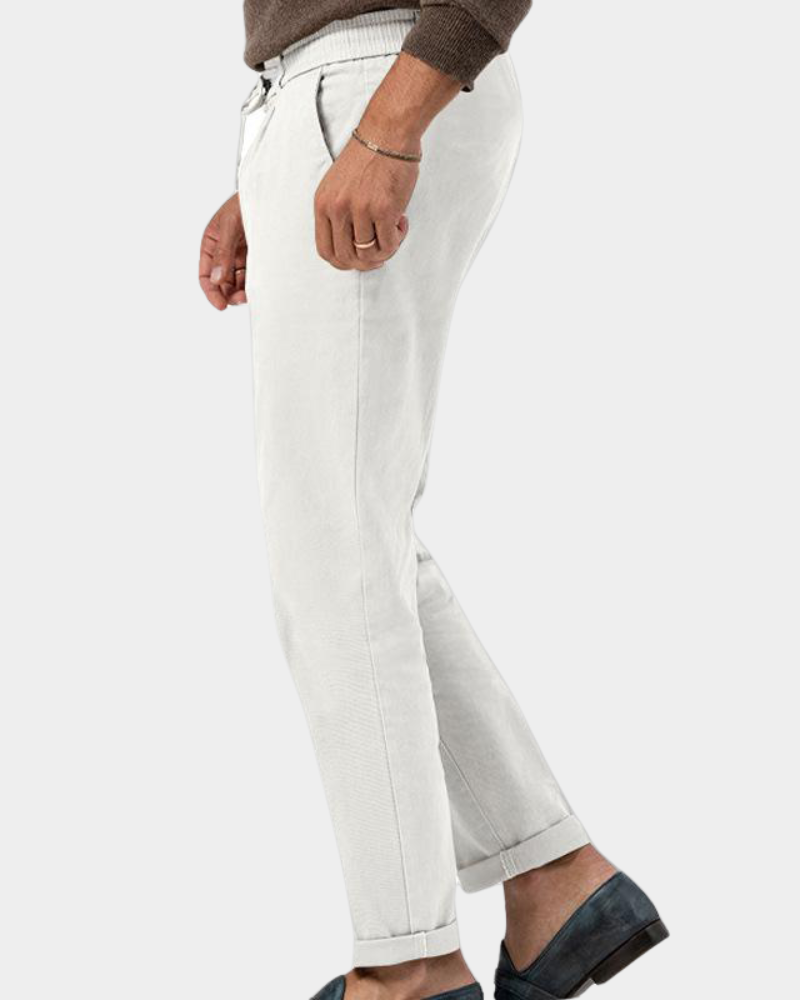 Heren Slim-Fit Bundfaltenbrock - Klassiek modern