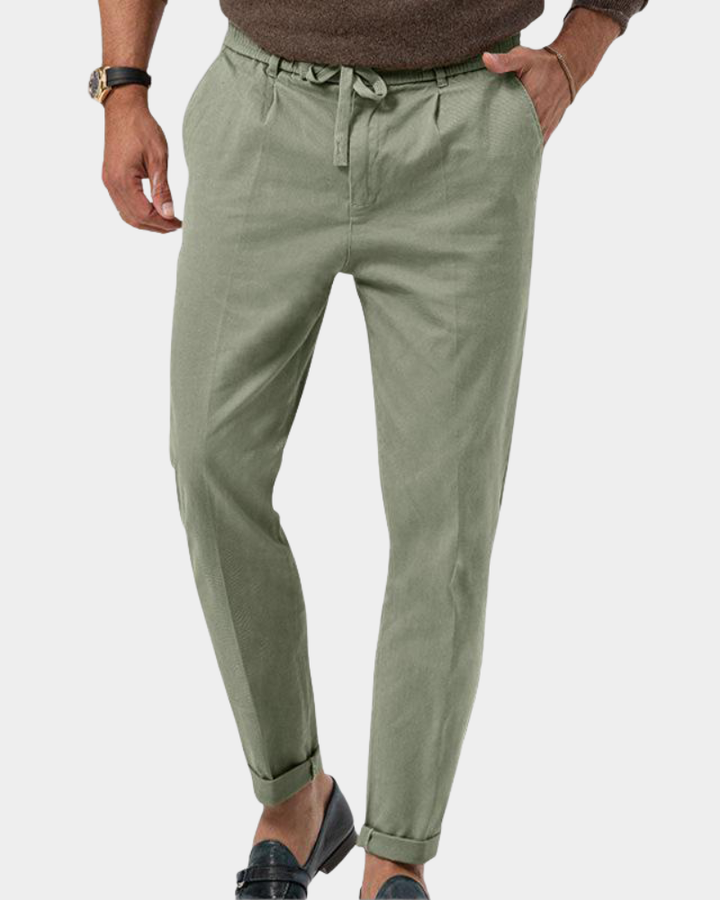 Heren Slim-Fit Bundfaltenbrock - Klassiek modern