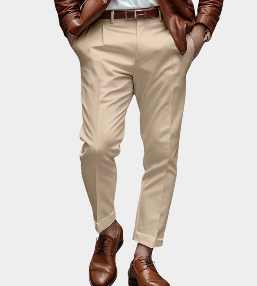 Heren Slim Fit Chino - Moderne Pasvorm - Khaki