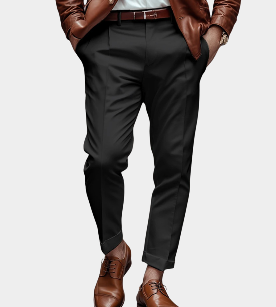 Heren Slim Fit Chino - Moderne Pasvorm - Zwart