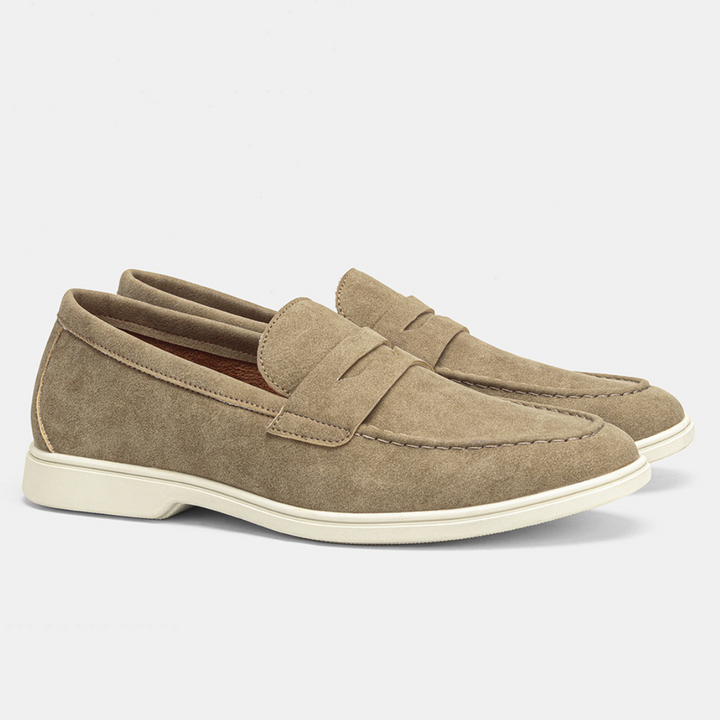 Heren Slip-On Loafer - Klassieke Comfort Schoen - Walnootbruin