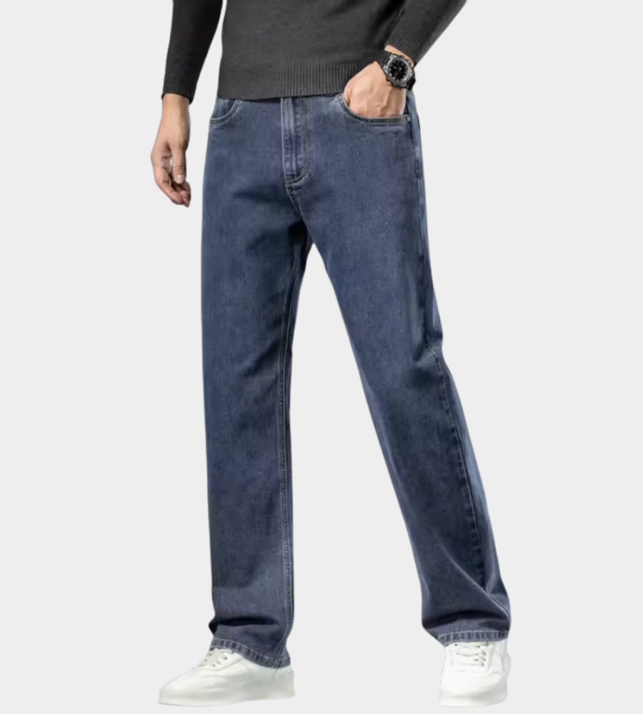 Heren Stretch Jeans - Klassieke Pasvorm - Lichtblauw