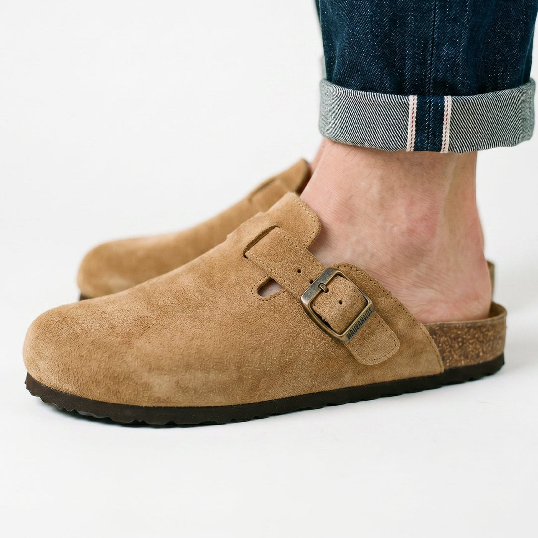 Heren Suède Pantoffels - Klassieke Elegantie - Bruin