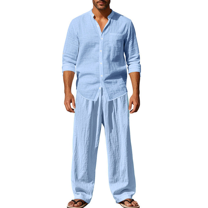 Heren Tweedelig Set - Casual Comfort Look - Blauw