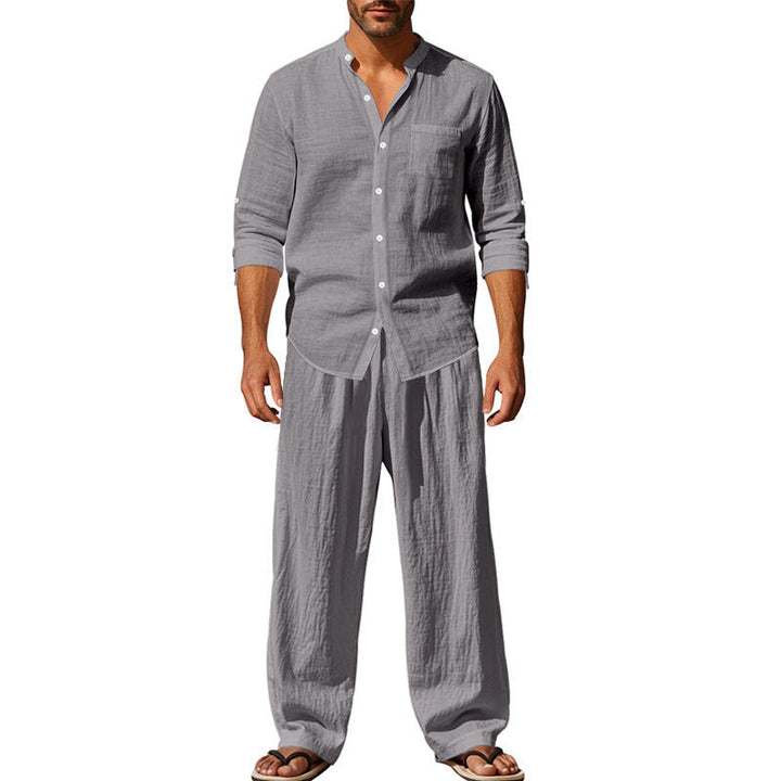 Heren Tweedelig Set - Casual Comfort Look - Grijs