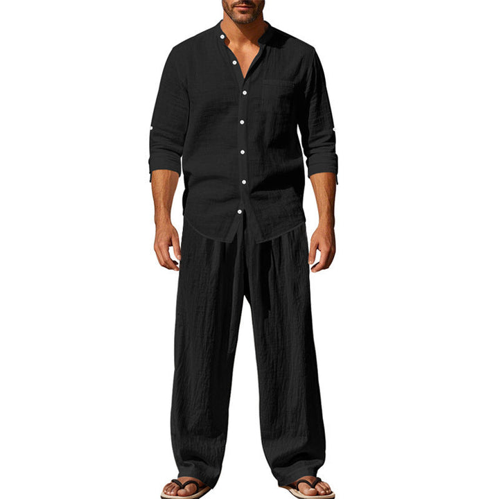 Heren Tweedelig Set - Casual Comfort Look - Zwart