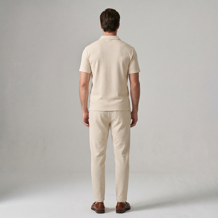 Heren tweedelig setje - Ritspolo en broek