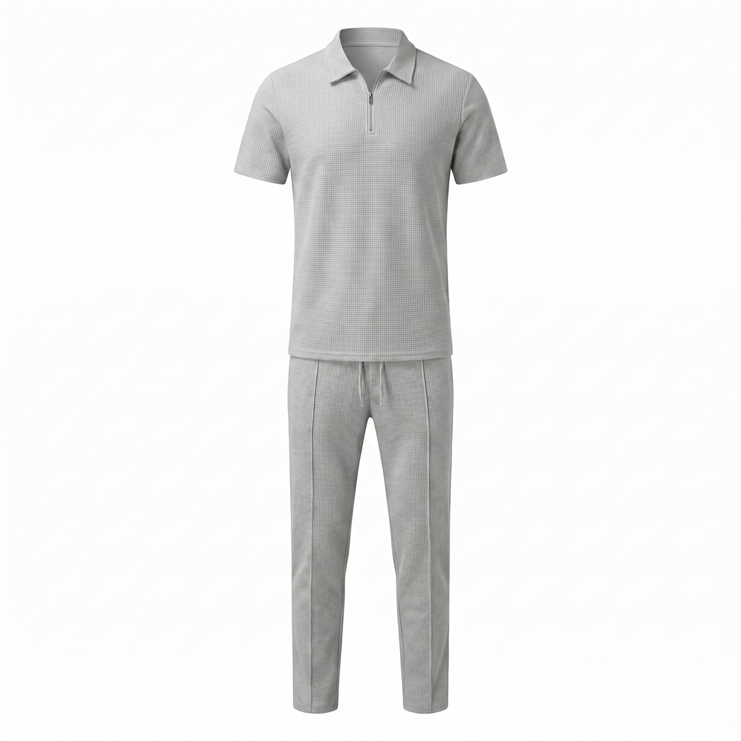 Heren tweedelig setje - Ritspolo en broek