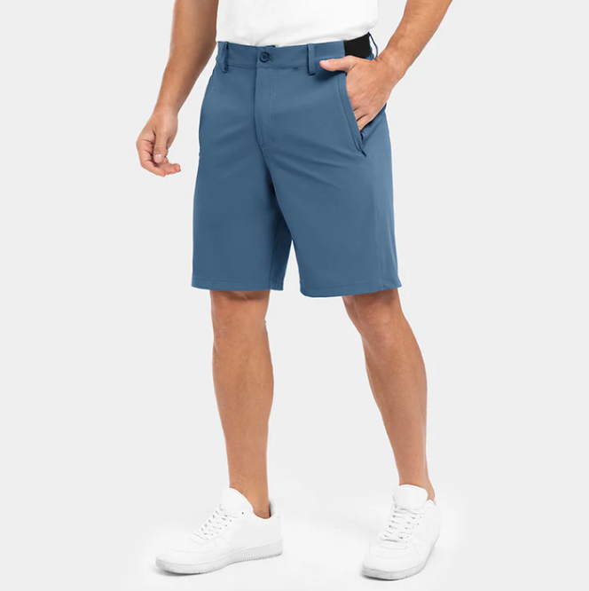Heren Utility-Shorts Moderne Pasvorm - Khaki - Donkerblauw