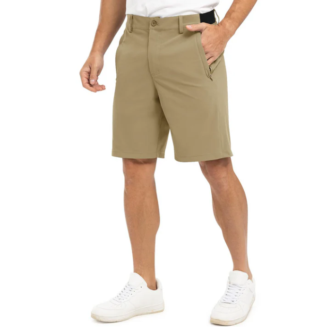 Heren Utility-Shorts Moderne Pasvorm - Khaki - Khaki