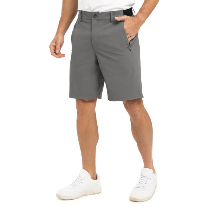 Heren Utility-Shorts Moderne Pasvorm - Khaki - Lichtgrijs