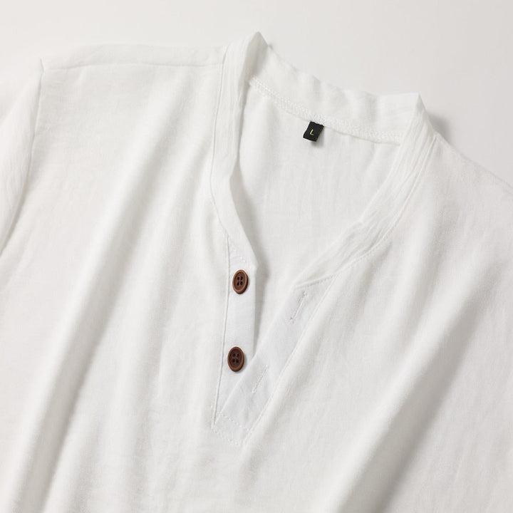 Heren V-hals shirt korte mouwen - Slim fit