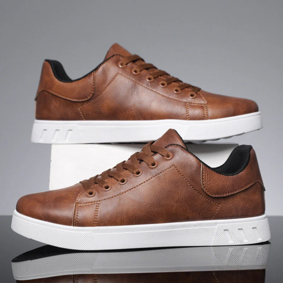 Heren Vetersneakers met Contrast Zool - Casual Lage Sneaker
