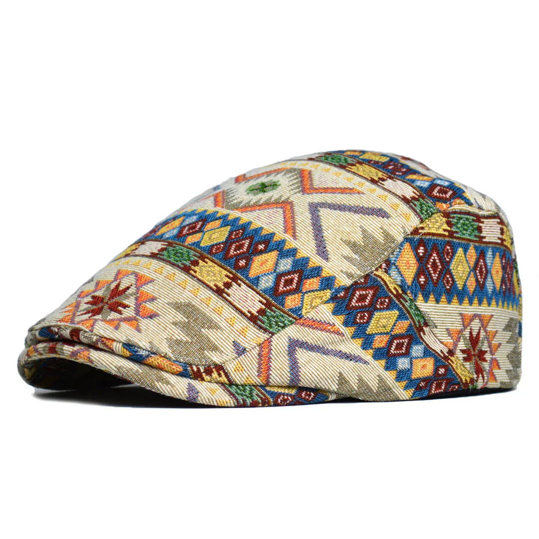 Heren Vintage Aztec Pet - Kleurrijke Stijl - Khaki