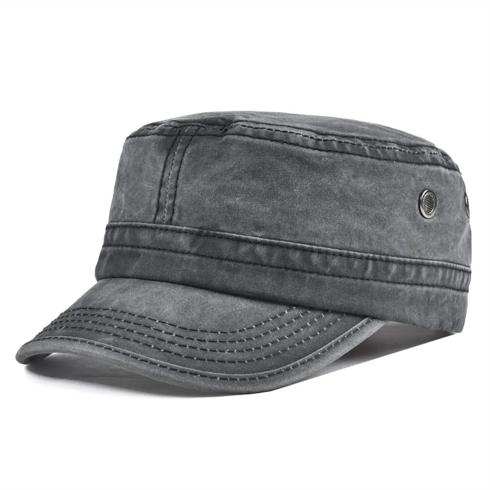 Heren Vintage Baseball Cap - Gestructureerde Rugged Stijl - Grijs