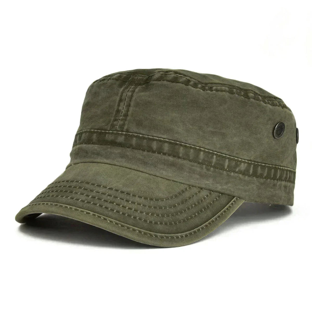 Heren Vintage Baseball Cap - Gestructureerde Rugged Stijl - Legergroen