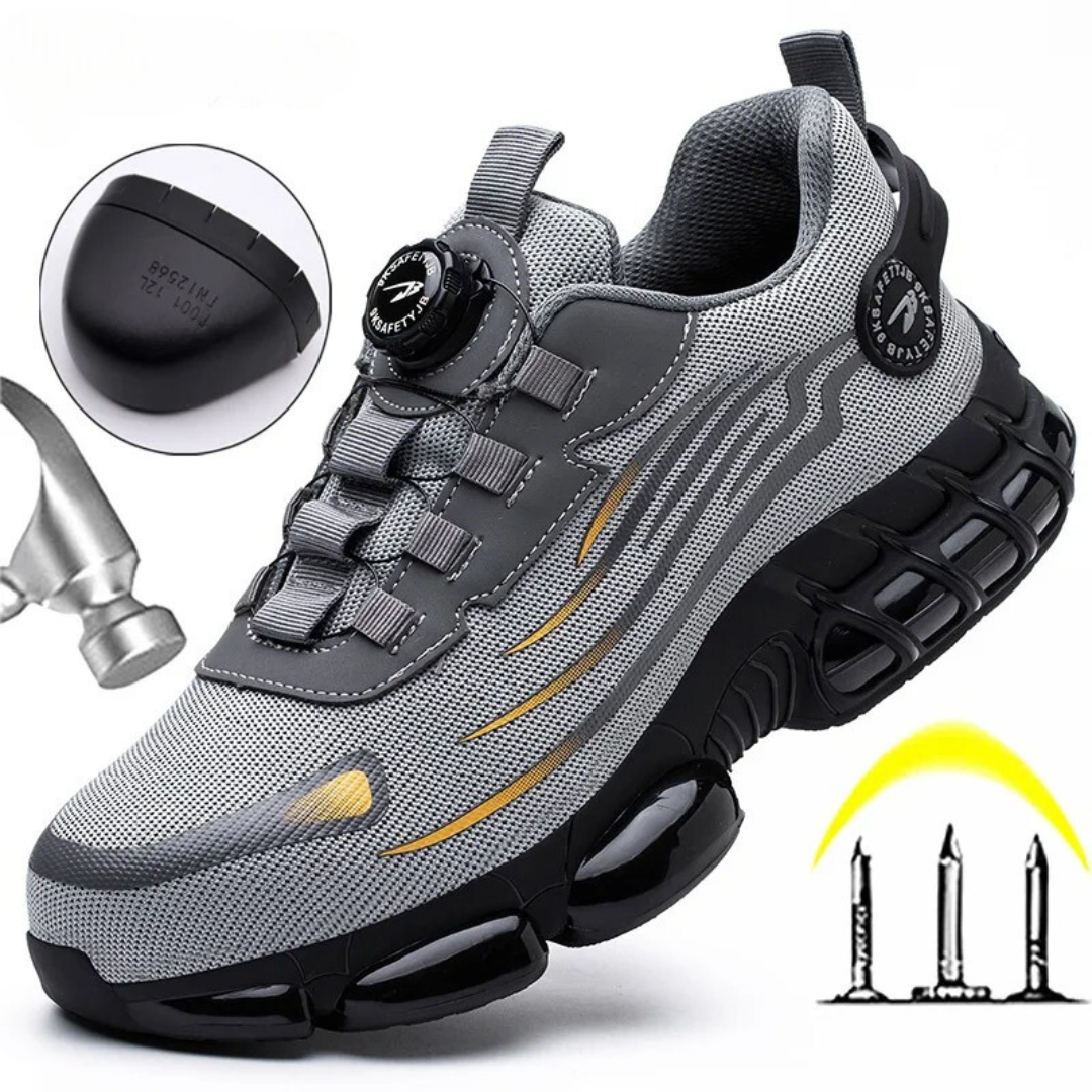 Heren werkschoenen met antislip zool - Veilig en comfortabel - Grijs