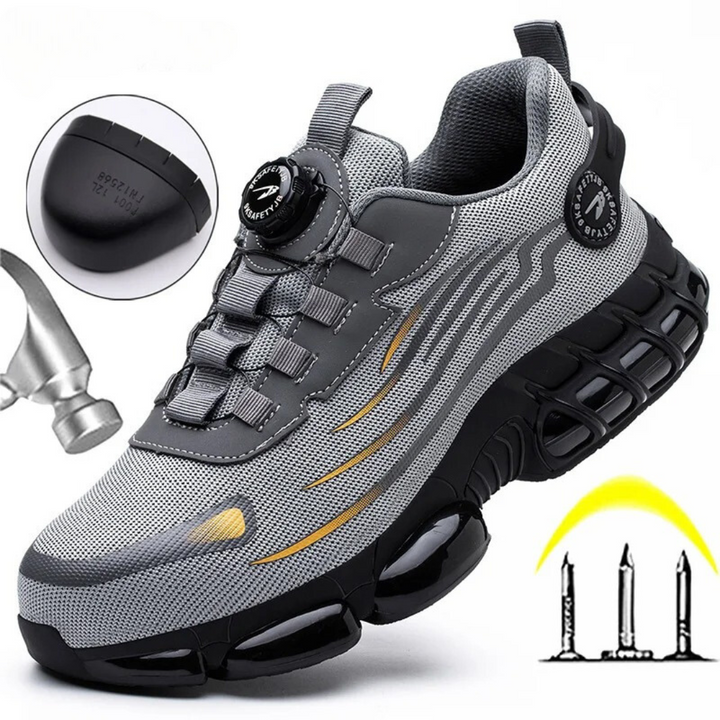 Heren werkschoenen met antislip zool - Veilig en comfortabel - Grijs