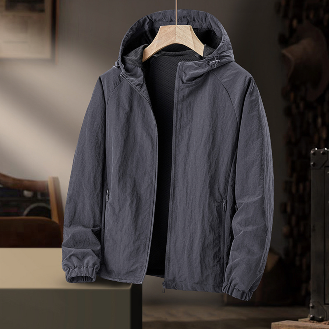 Heren Windjacke Stadsjack - Licht en waterafstotend - Donkergrijs
