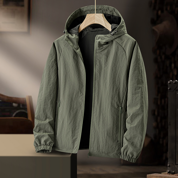 Heren Windjacke Stadsjack - Licht en waterafstotend - Legergroen