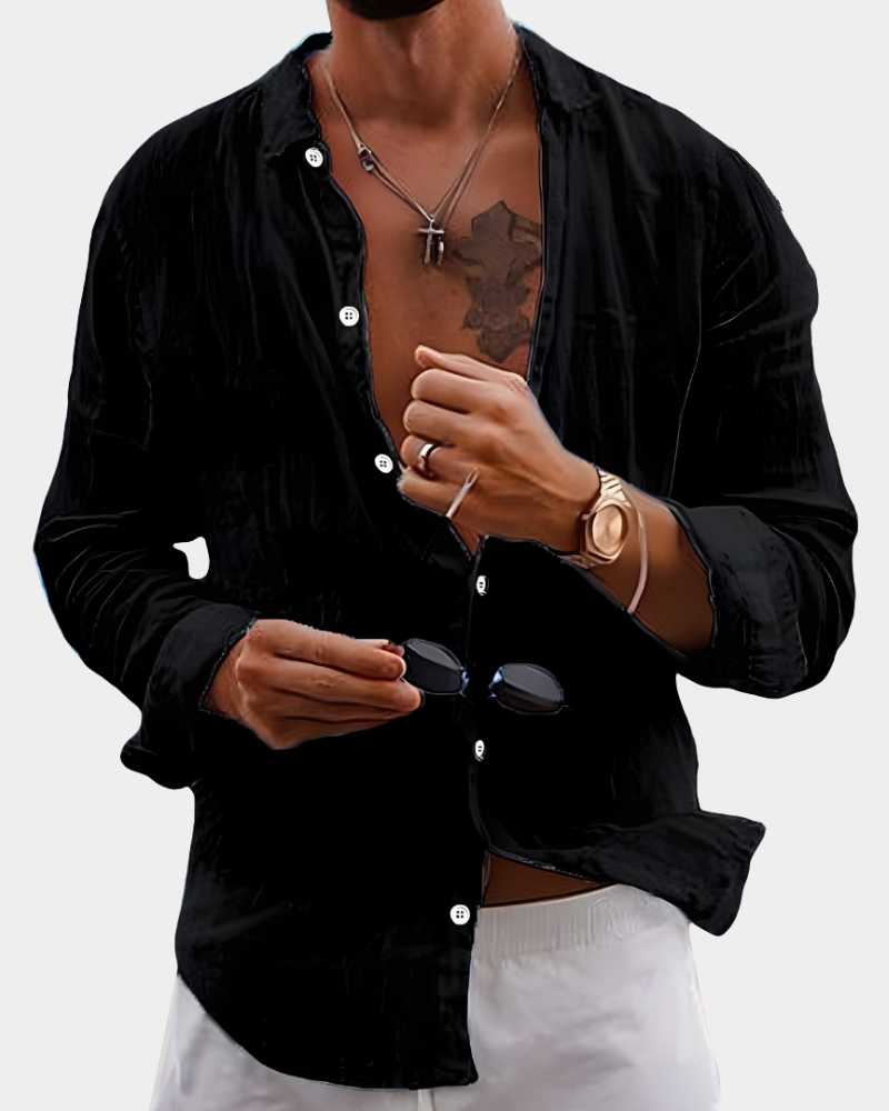 Heren Zomerhemd Lange Mouwen - Lichtgewicht Comfort