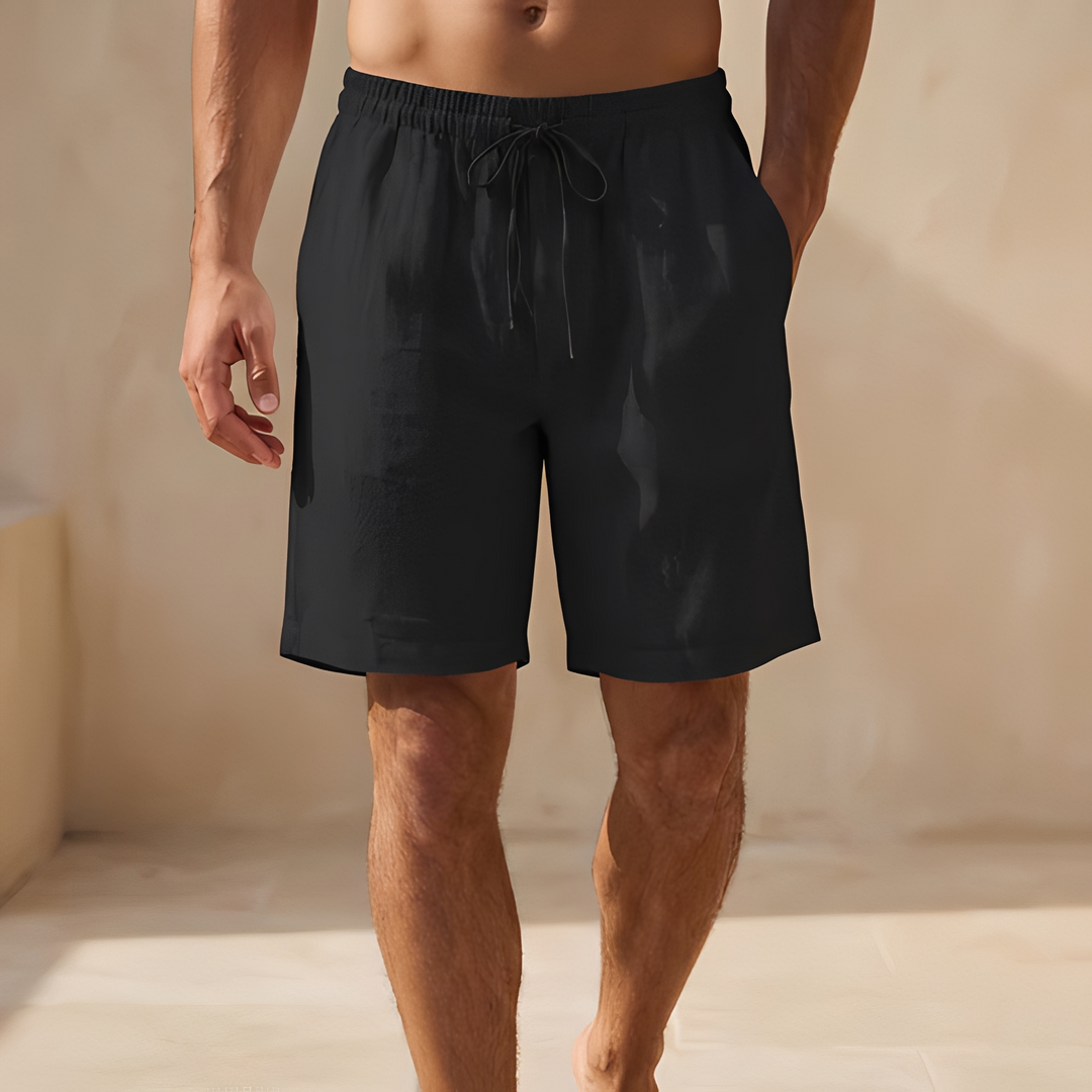 Heren Zomershorts Khaki - Comfortabele Casual Fit - Zwart