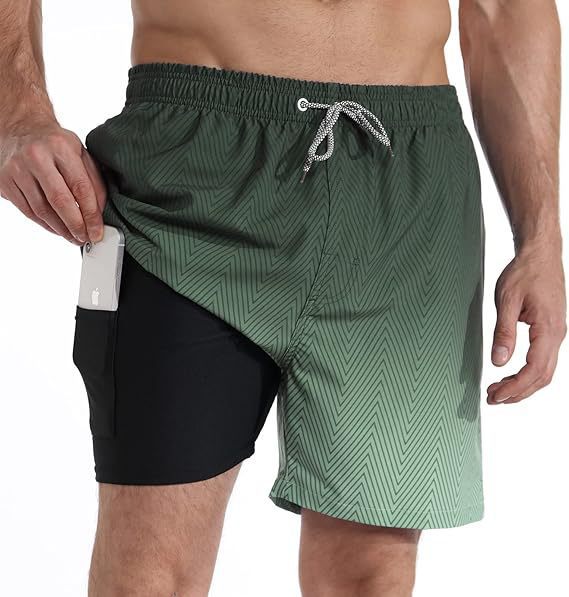 Heren Zwemshort Zomer - Klassieke Strandstijl - Groen
