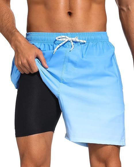 Heren Zwemshort Zomer - Klassieke Strandstijl - Hemelsblauw