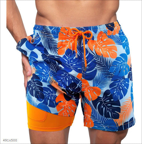Heren Zwemshort Zomer - Klassieke Strandstijl - Oranje
