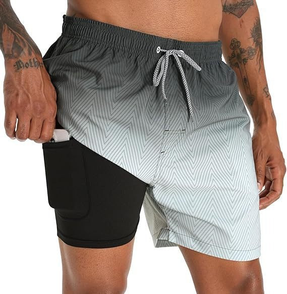 Heren Zwemshort Zomer - Klassieke Strandstijl - Wit